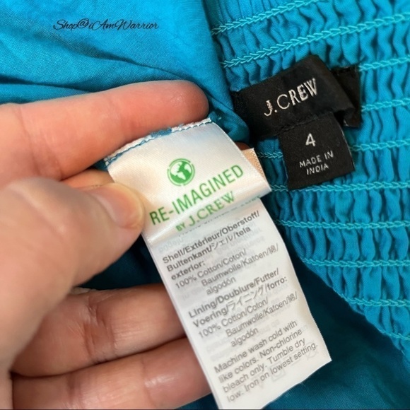 J.Crew tiered turquoise lobster print midi dress shop@iamwarrior - Picture 11 of 15